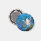 バブかわいらしル付きブロンド人魚 マグネット (正面/裏面)
