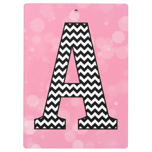 バブはっきりしたレガムピンクのシボロン文字A クリップボード (裏面)