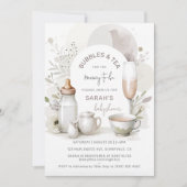 バブエレガントル&ティーベイビーシャワー招待状 招待状 (正面)