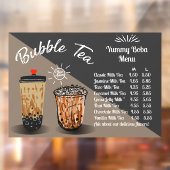 バブカスタマイズル茶ボバドーナッツショップフロント ウィンドウサイン (シート2)