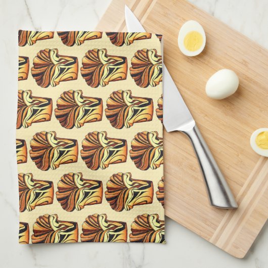 バブカチョコレートブレッドスライスローフユダヤベーカリー キッチンタオル (四つ折り)