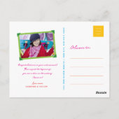 バブカラフルリーボトルとらせん状おめでとう ポストカード (裏面)