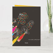 バブカラフルリーボトルモダン応援おもしろい新年 シーズンカード (裏面)