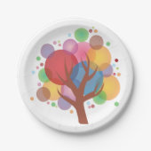 バブカラフルルツリー ペーパープレート (正面)