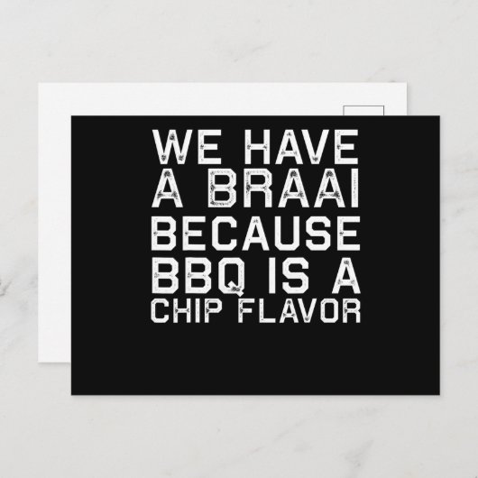 バブク |ブラアイおもしろい南アフリカファミリーBBQギフト シーズンポストカード (正面/裏面)