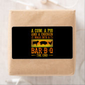 バブク|牛と豚とニワトリがBBQに入る ラベル (インサイチュ)