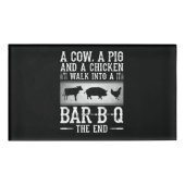 バブク|牛と豚と鶏がBBQに入る 名札 (正面)
