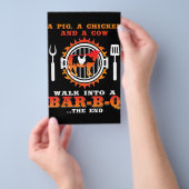 バブク|豚とニワトリがバーのBBQに入る チラシ (ハンドル)