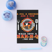 バブク|豚とニワトリがバーのBBQに入る チラシ (シングル)