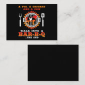 バブク|豚とニワトリがバーのBBQに入る 名刺 (正面/裏面)