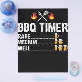 バブク|BBQタイマーがグリルビールを飲む チラシ (シングル)