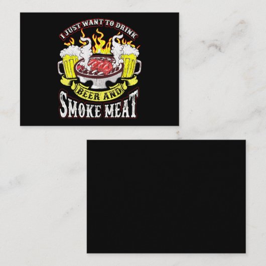 バブク| BBQ焼きビールの煙肉の引用文 名刺 (正面/裏面)