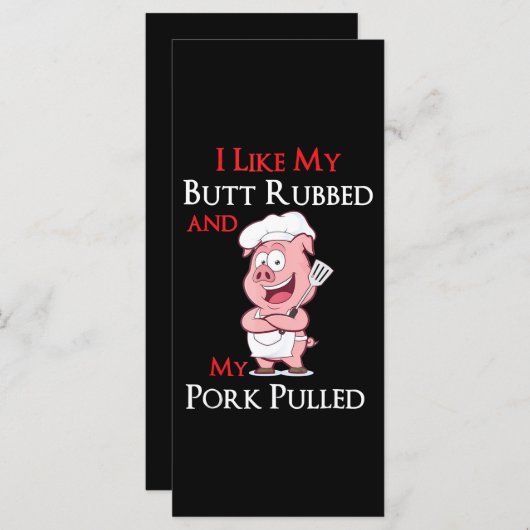 バブク|BBQ私はお尻が好きで豚肉が引かれる メニュー (正面/裏面)