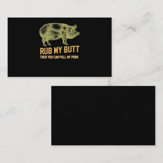 バブク|BBQ，豚の豚のIdおもしろいの煙を焼いて焼く ロイヤリティカード (正面/裏面)