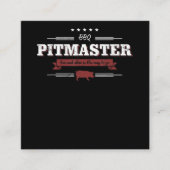 バブク| BBQ Pitmaster Low And Slow Is To おもしろい スクエア名刺 (正面)