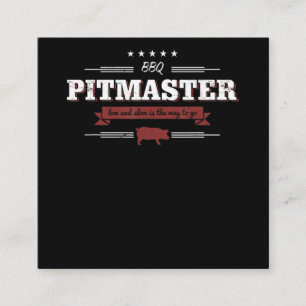 バブク  BBQ Pitmaster Low And Slow Is To おもしろい スクエア名刺