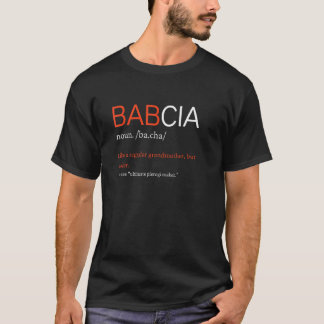 バブシアポーランドおばあちゃんおもしろいかわいい祖母デフィン Tシャツ
