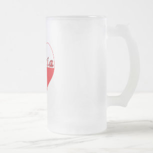 バブシアポーランドハート フロストグラスビールジョッキ