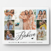 バブシア我々あなたを愛する写真コラージュタイポグラフィ フォトプラーク (正面)