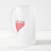 バブシウポーランドハート フロストグラスビールジョッキ (正面左)