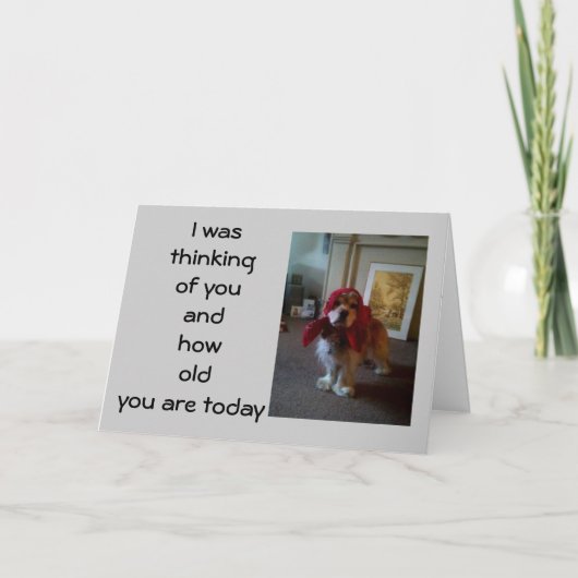 バブシュカの子犬「第40回」誕生日・ウィッシュ カード (正面)