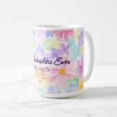 バブシュカ母の日水彩花柄 コーヒーマグカップ (正面右)