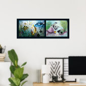 バブバアンドフレンズコラージュプリント ポスター (ホームオフィス)