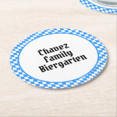 バブパーソナライズされたリアンオクトーバーフェスト ラウンドペーパーコースター (アングル)