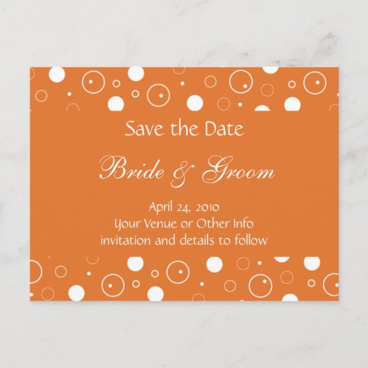 バブパーソナライズされたル日付の保存 案内ポストカード (正面)