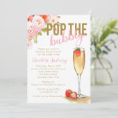 バブポップ・アートのリーフローラブライダルシャワーの招待状 招待状 (スタンド正面)