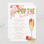 バブポップ・アートのリーフローラブライダルシャワーの招待状 招待状 (正面/裏面)