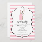 『バブポップ・アートのリーブライダルシャワーの招待状』 招待状 (正面/裏面)