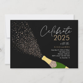 バブポップ・アートのリー年賀状 招待状