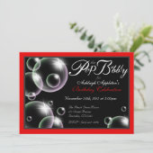 「バブポップ・アートのリー」の上品な誕生日招待状 招待状 (スタンド正面)