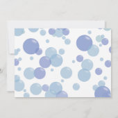 バブポップ・アートのル誕生日ブルーフォトグリッター金ゴールド 招待状 (裏面)