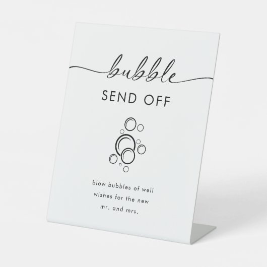 バブモダンルエレガント送信オフスクリプト 台座サイン (正面)