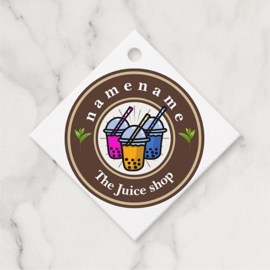 バブモダンルティーミルクショップカフェカフェ店名 フェイバータグ (正面)