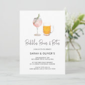 バブモダンル&ブレウズワイン婚約招待状 招待状 (スタンド正面)