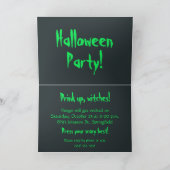 バブリングウィッチオールドロンハロウィーン招待状 招待状 (内部)