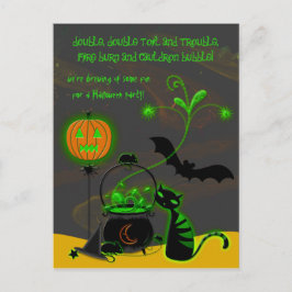 バブリングカルドロンハローウィンパーティ招待状 インビテーションポストカード
