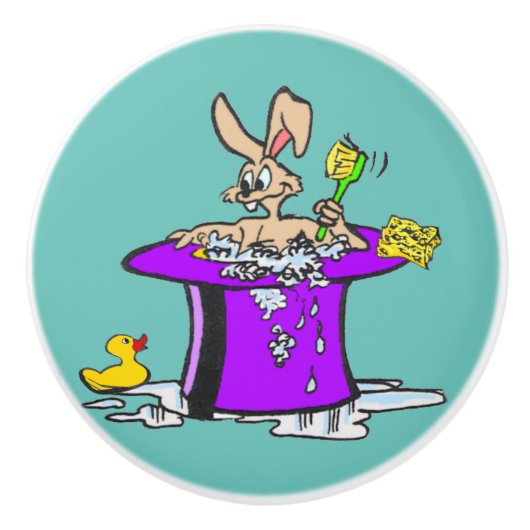 バブリングバニーのカスタマイズ可能なセラミックプル セラミックノブ (正面)