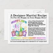 バブリングフルーツブランディマルティーニレシピポストカード ポストカード (正面/裏面)