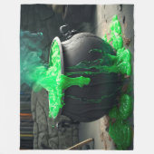 バブリング魔女のカルドロンハロウィーン フリースブランケット (正面)