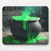 バブリング魔女のカルドロンハロウィーン マウスパッド (正面)