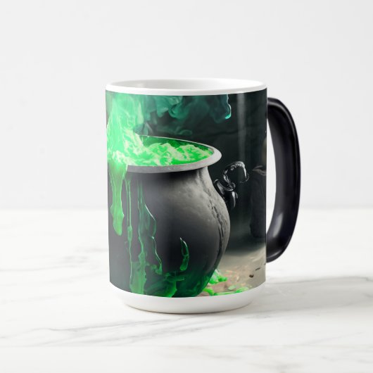 バブリング魔女のカルドロンハロウィーン モーフィングマグカップ (正面右)