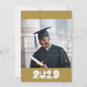 バブリーお祝い卒業写真パーティー招待状 招待状 (裏面)