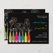 バブリーお祝い!日付ポストカードのカスタム保存 案内ポストカード (正面/裏面)