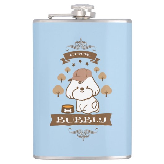 バブリーが言っカッコいいた フラスク (正面)