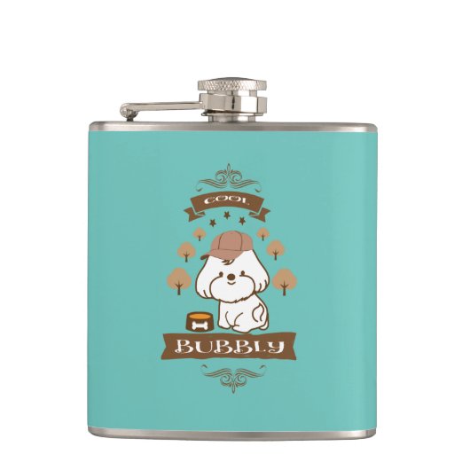 バブリーが言っカッコいいた フラスク (正面)
