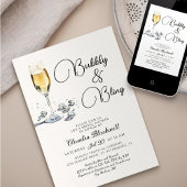 バブリーきらきら光るブライダルシャワー招待 招待状